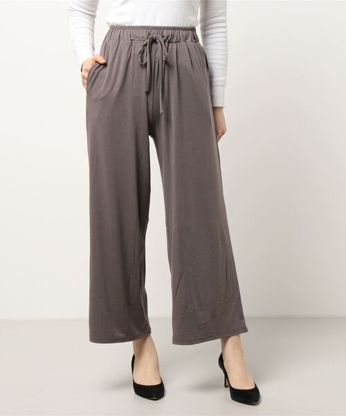 KOBE LETTUCE（コウベレタス）の「UVカットワイドパンツ＆ガウチョパンツ（その他パンツ・レディース・ブラック系その他/ブルー系その他/ブラック系その他2/ブルー系その他2/ネイビー/ブラック/モカ・FREE/3）」の14枚目の写真