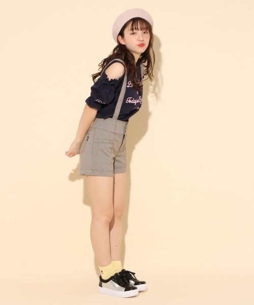 repipi armario（レピピ アルマリオ）の「グレンチェックサスツキショートパンツ（その他パンツ・キッズ・ダークグレー/ダークブラウン・LARGE/SMALL/X-SMALL/MEDIUM）」の13枚目の写真