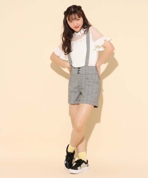 repipi armario（レピピ アルマリオ）の「グレンチェックサスツキショートパンツ（その他パンツ・キッズ・ダークグレー/ダークブラウン・LARGE/SMALL/X-SMALL/MEDIUM）」の12枚目の写真