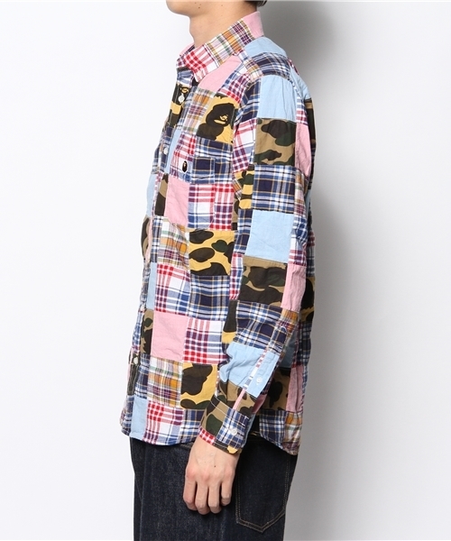 A BATHING APE(アベイシングエイプ)の「1ST CAMO PATCHWORK BD SHIRT(シャツ/ブラウス・メンズ・マルチ・X-LARGE/LARGE/MEDIUM/SMALL/XX-LARGE)」の2枚目の写真