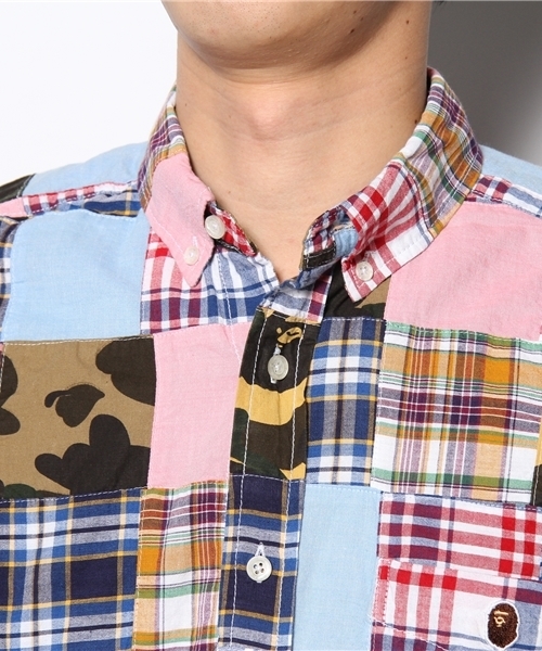 A BATHING APE(アベイシングエイプ)の「1ST CAMO PATCHWORK BD SHIRT(シャツ/ブラウス・メンズ・マルチ・X-LARGE/LARGE/MEDIUM/SMALL/XX-LARGE)」の4枚目の写真