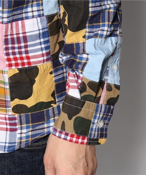 A BATHING APE(アベイシングエイプ)の「1ST CAMO PATCHWORK BD SHIRT(シャツ/ブラウス・メンズ・マルチ・X-LARGE/LARGE/MEDIUM/SMALL/XX-LARGE)」の5枚目の写真