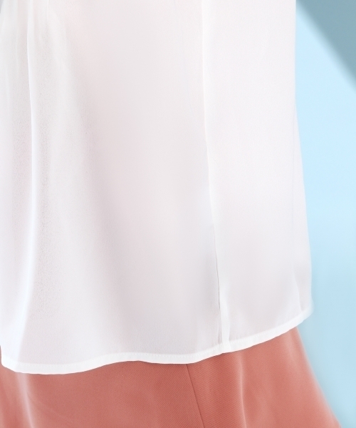 repipi armario（レピピ アルマリオ）の「リボンノースリブラウス２（シャツ/ブラウス・キッズ・ホワイト/イエロー/ダークグレー・LARGE/MEDIUM/SMALL/X-SMALL）」の9枚目の写真