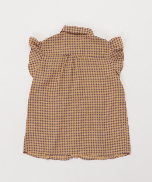 repipi armario（レピピ アルマリオ）の「リボンノースリブラウス２（シャツ/ブラウス・キッズ・ホワイト/イエロー/ダークグレー・LARGE/MEDIUM/SMALL/X-SMALL）」の4枚目の写真