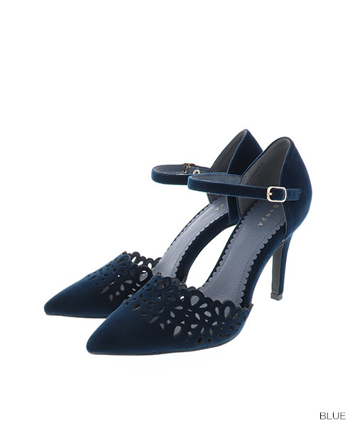 RANDA（ランダ）の「カットワークセパレートパンプス（パンプス・レディース・ブラック/ブルー/パープル・S/M/L/LL）」の3枚目の写真