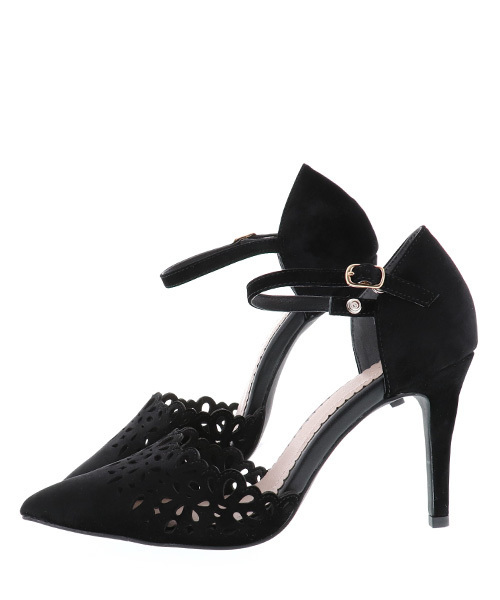 RANDA（ランダ）の「カットワークセパレートパンプス（パンプス・レディース・ブラック/ブルー/パープル・S/M/L/LL）」の7枚目の写真