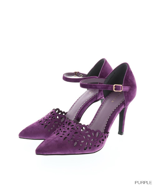 RANDA（ランダ）の「カットワークセパレートパンプス（パンプス・レディース・ブラック/ブルー/パープル・S/M/L/LL）」の8枚目の写真