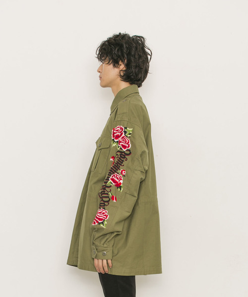 Iroquois（イロコイ）の「【Iroquois】REDROSE EMBROIDARY（ミリタリージャケット・メンズ・カーキ/ブラック・2/1）」の13枚目の写真