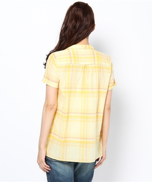 GLOBAL WORK(グローバルワーク)の「【GLOBAL WORK】Uネックプルオーバーシャツ/半袖(シャツ/ブラウス・レディース・イエロー/ブルー系その他/ネイビー/ホワイト・LARGE/MEDIUM/SMALL)」の7枚目の写真