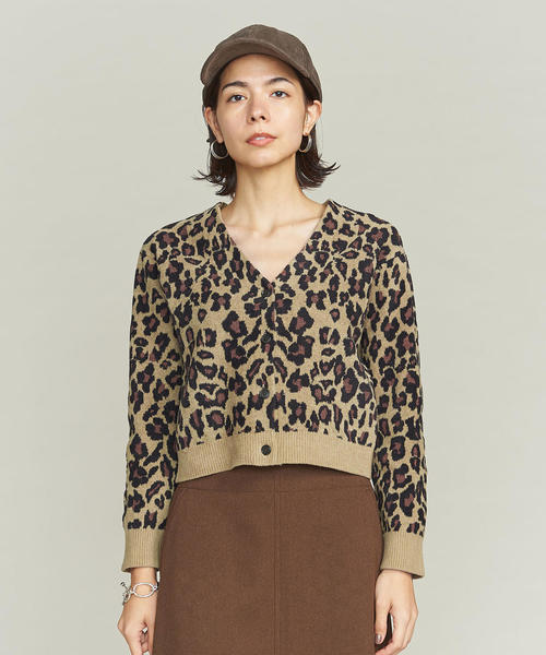 BEAUTY&YOUTH UNITED ARROWS(ビューティーアンドユースユナイテッドアローズ)の「BY レオパードジャカードショートカーディガン о(カーディガン/ボレロ・レディース・ブラウン・FREE)」の7枚目の写真