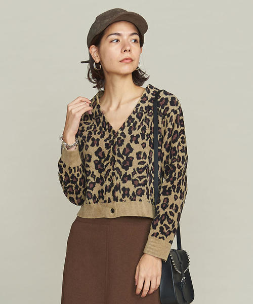 BEAUTY&YOUTH UNITED ARROWS(ビューティーアンドユースユナイテッドアローズ)の「BY レオパードジャカードショートカーディガン о(カーディガン/ボレロ・レディース・ブラウン・FREE)」の11枚目の写真