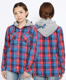 X-girl | SWEAT-HOODED SHIRT(シャツ/ブラウス)