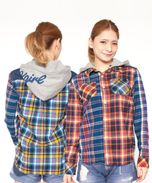 X-girl | SWEAT-HOODED SHIRT(シャツ/ブラウス)