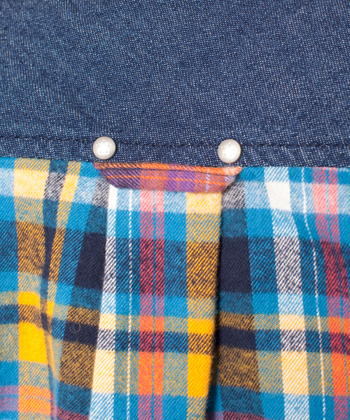 X-girl（エックスガール）の「SWEAT-HOODED SHIRT（シャツ/ブラウス・レディース・ホワイト/インディゴブルー/ネイビー/ピンク/マルチ/レッド・1/2）」の16枚目の写真