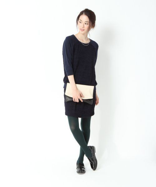 GLOBAL WORK(グローバルワーク)の「【GLOBAL WORK】パイルキリカエプルオーバー7分袖/530476(Tシャツ/カットソー・レディース・ネイビー/グレー・MEDIUM/LARGE)」の5枚目の写真