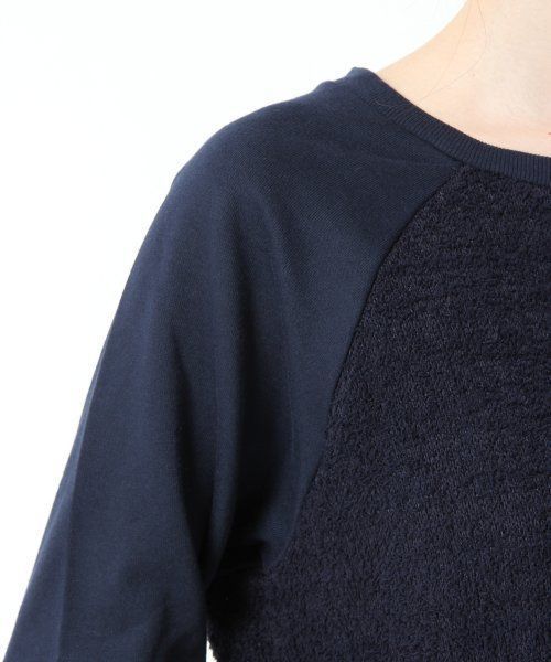 GLOBAL WORK(グローバルワーク)の「【GLOBAL WORK】パイルキリカエプルオーバー7分袖/530476(Tシャツ/カットソー・レディース・ネイビー/グレー・MEDIUM/LARGE)」の7枚目の写真