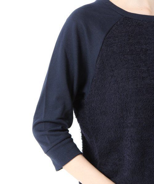 GLOBAL WORK(グローバルワーク)の「【GLOBAL WORK】パイルキリカエプルオーバー7分袖/530476(Tシャツ/カットソー・レディース・ネイビー/グレー・MEDIUM/LARGE)」の8枚目の写真
