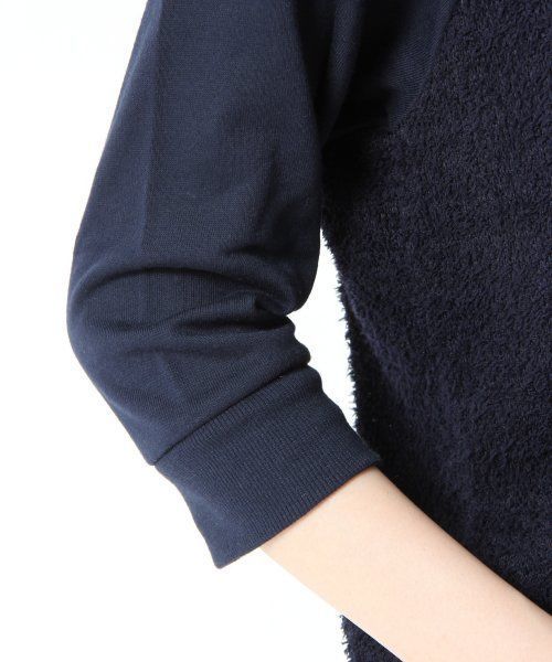 GLOBAL WORK(グローバルワーク)の「【GLOBAL WORK】パイルキリカエプルオーバー7分袖/530476(Tシャツ/カットソー・レディース・ネイビー/グレー・MEDIUM/LARGE)」の9枚目の写真