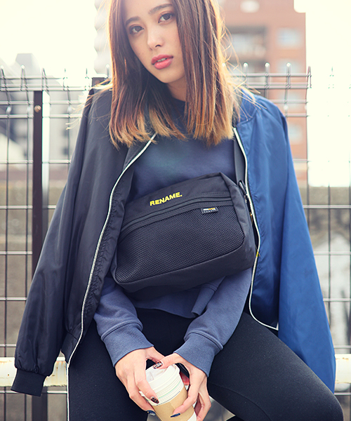 DEVICE（デバイス）の「Rename CORDURA ナイロン 軽量 ミニ ショルダーバッグ（ショルダーバッグ・レディース・ブラック/ブラック×ホワイト/ブラック×イエロー・FREE）」の12枚目の写真