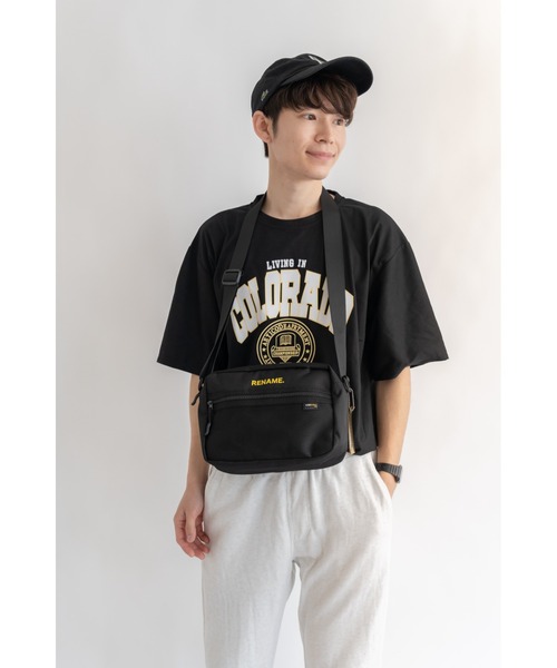 DEVICE（デバイス）の「Rename CORDURA ナイロン 軽量 ミニ ショルダーバッグ（ショルダーバッグ・レディース・ブラック/ブラック×ホワイト/ブラック×イエロー・FREE）」の16枚目の写真