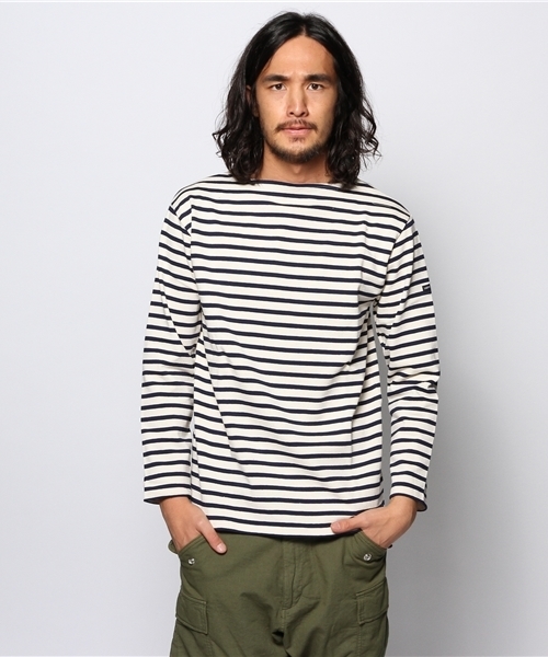JOURNAL STANDARD(ジャーナルスタンダード)の「SAINT JAMES / セントジェームス: OUESSANT / ボーダーカットソー(Tシャツ/カットソー・メンズ・ウッド/ダークブルー/アイボリー/コバルトブルー/ネイビー・3/4)」の2枚目の写真