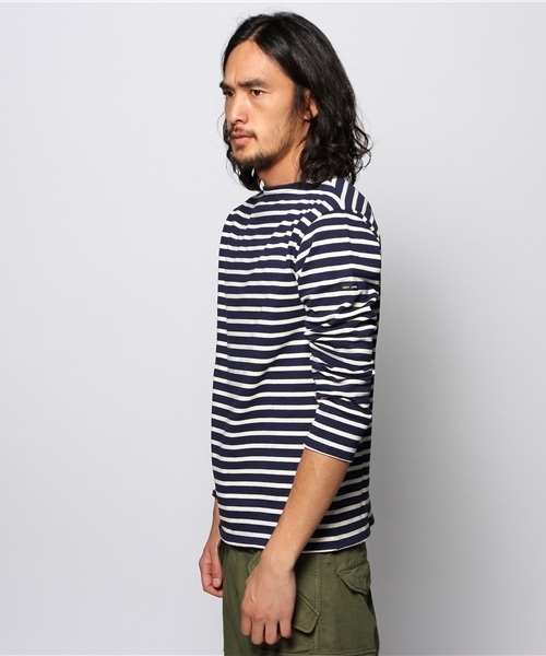 JOURNAL STANDARD(ジャーナルスタンダード)の「SAINT JAMES / セントジェームス: OUESSANT / ボーダーカットソー(Tシャツ/カットソー・メンズ・ウッド/ダークブルー/アイボリー/コバルトブルー/ネイビー・3/4)」の7枚目の写真