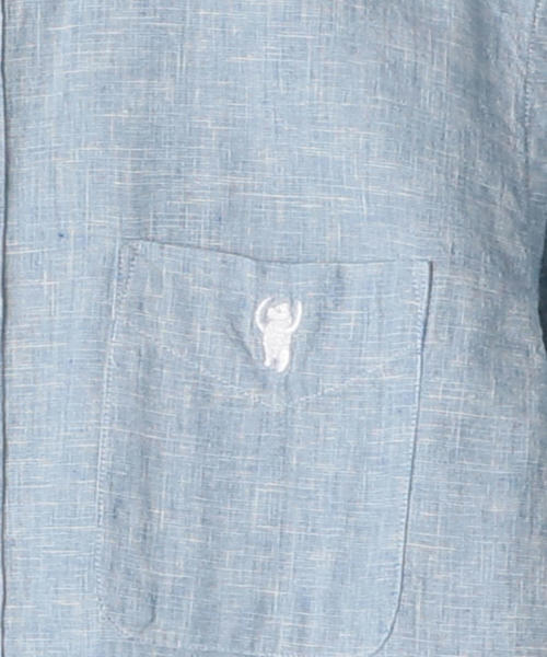 coen（コーエン）の「綿麻ハケメレギュラーカラーシャツ（シャツ/ブラウス・メンズ・ライラック/ネイビー/ケリー・LARGE/SMALL/MEDIUM/X-LARGE）」の6枚目の写真