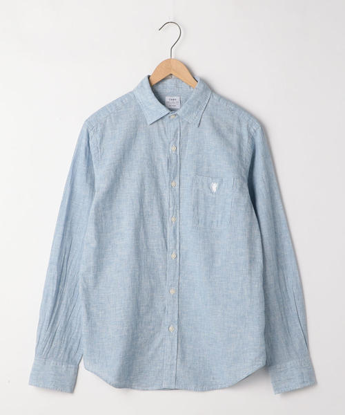 coen（コーエン）の「綿麻ハケメレギュラーカラーシャツ（シャツ/ブラウス・メンズ・ライラック/ネイビー/ケリー・LARGE/SMALL/MEDIUM/X-LARGE）」の14枚目の写真