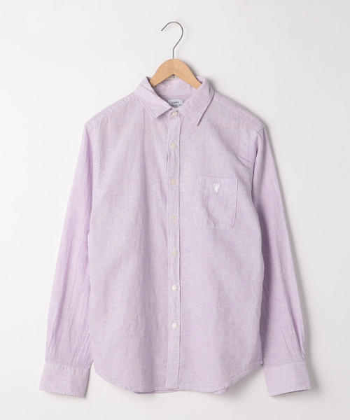 coen（コーエン）の「綿麻ハケメレギュラーカラーシャツ（シャツ/ブラウス・メンズ・ライラック/ネイビー/ケリー・LARGE/SMALL/MEDIUM/X-LARGE）」の15枚目の写真