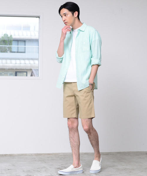 coen（コーエン）の「綿麻ハケメレギュラーカラーシャツ（シャツ/ブラウス・メンズ・ライラック/ネイビー/ケリー・LARGE/SMALL/MEDIUM/X-LARGE）」の19枚目の写真