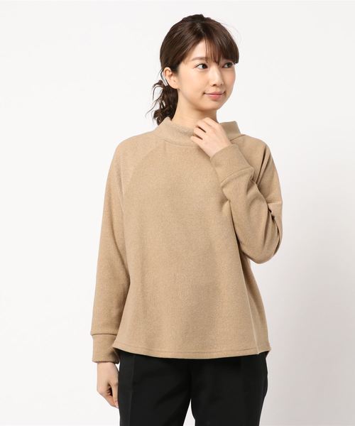 AMERICAN HOLIC（アメリカンホリック）の「・ハイネックラグランプルオーバー＊（Tシャツ/カットソー・レディース・キャメル/ブラック/ベージュ系その他/杢グレー・FREE）」の15枚目の写真