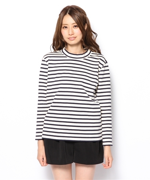 Another Edition（アナザーエディション）の「AE BOR HI/NECK LSL（Tシャツ/カットソー・レディース・オフホワイト/ワインレッド/ネイビー/グレー・フリー）」の5枚目の写真