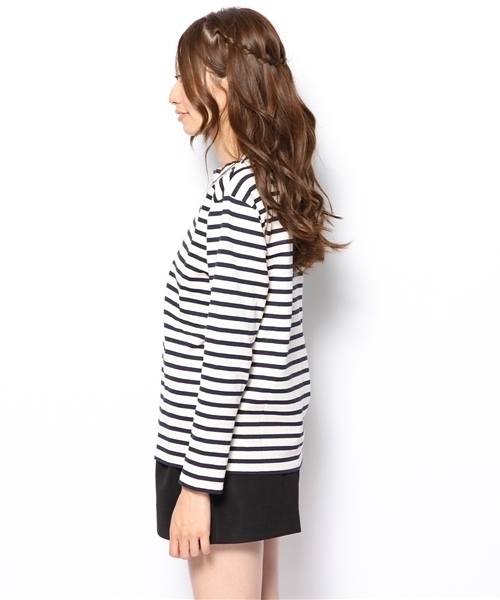 Another Edition（アナザーエディション）の「AE BOR HI/NECK LSL（Tシャツ/カットソー・レディース・オフホワイト/ワインレッド/ネイビー/グレー・フリー）」の6枚目の写真