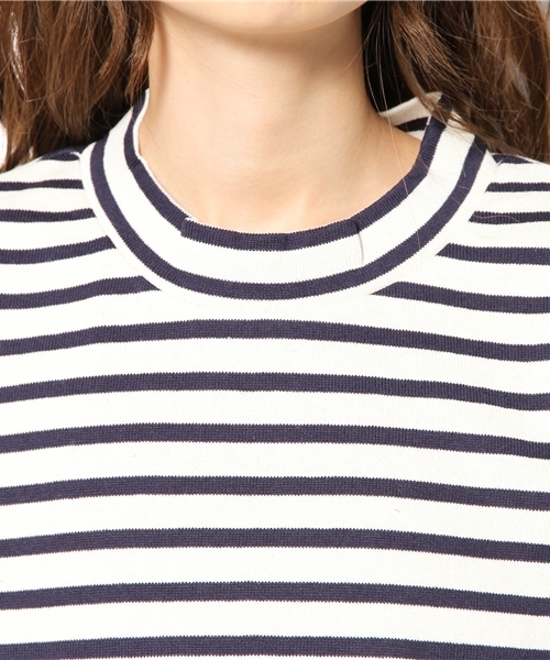 Another Edition（アナザーエディション）の「AE BOR HI/NECK LSL（Tシャツ/カットソー・レディース・オフホワイト/ワインレッド/ネイビー/グレー・フリー）」の8枚目の写真