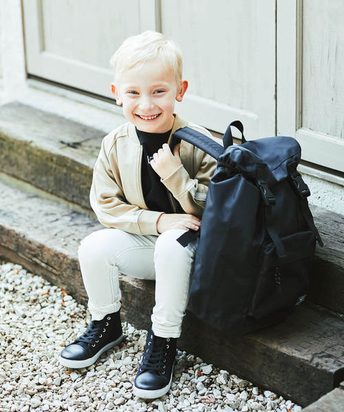 BRANSHES（ブランシェス）の「ハイカットスニーカー14cm-19cm（スニーカー・キッズ・ブラック/オフホワイト/カーキオリーブ・15cm/16cm/17cm/18cm/14cm/19cm）」の7枚目の写真