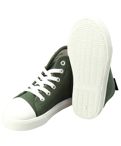 BRANSHES（ブランシェス）の「ハイカットスニーカー14cm-19cm（スニーカー・キッズ・ブラック/オフホワイト/カーキオリーブ・15cm/16cm/17cm/18cm/14cm/19cm）」の13枚目の写真