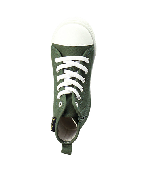 BRANSHES（ブランシェス）の「ハイカットスニーカー14cm-19cm（スニーカー・キッズ・ブラック/オフホワイト/カーキオリーブ・15cm/16cm/17cm/18cm/14cm/19cm）」の10枚目の写真