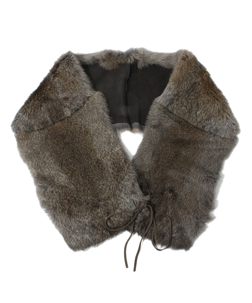 JOURNAL STANDARD（ジャーナルスタンダード）の「【Lea Clement/レア クレマン】ラビットBIGファーストール #（ストール/ショール・レディース・チャコールグレー/ライトグレー・FREE）」の3枚目の写真