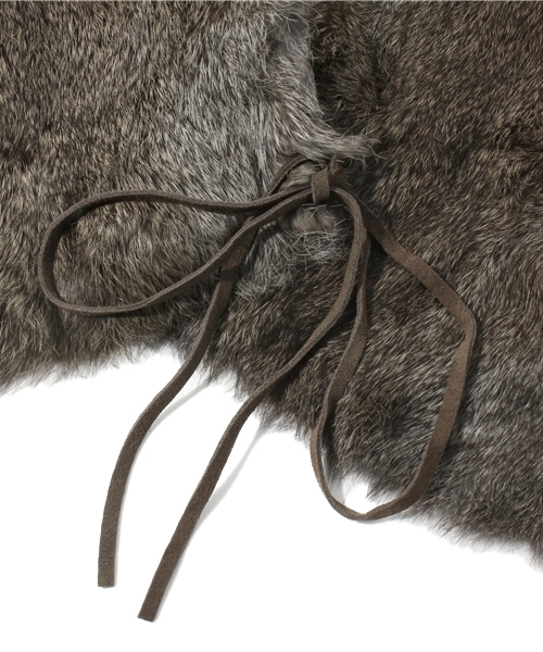 JOURNAL STANDARD（ジャーナルスタンダード）の「【Lea Clement/レア クレマン】ラビットBIGファーストール #（ストール/ショール・レディース・チャコールグレー/ライトグレー・FREE）」の4枚目の写真