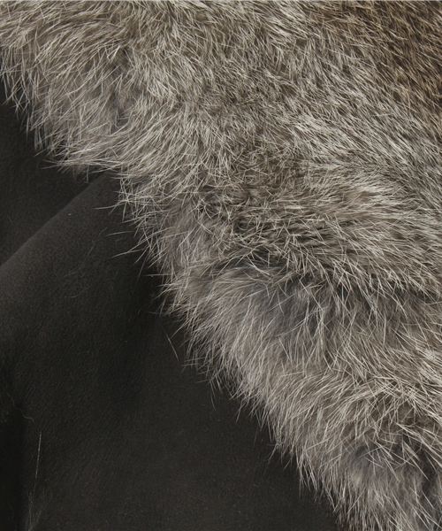 JOURNAL STANDARD（ジャーナルスタンダード）の「【Lea Clement/レア クレマン】ラビットBIGファーストール #（ストール/ショール・レディース・チャコールグレー/ライトグレー・FREE）」の6枚目の写真