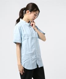 【Ir】綿麻ストレッチ半袖シャツ
