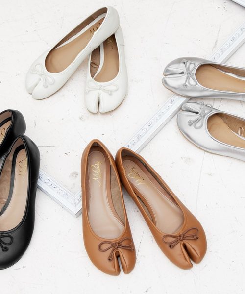 KOBE LETTUCE（コウベレタス）の「足袋バレエパンプス（パンプス・レディース・ホワイト/ブラック/シルバー/キャメル/パイソン/ベージュ/ブラウン・LL/S/M/L）」の16枚目の写真