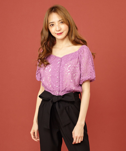 MIIA(ミーア)の「2WAYバルーンスリーブブラウス(シャツ/ブラウス・レディース・ブラック/オフホワイト/ピンク・FREE)」の3枚目の写真