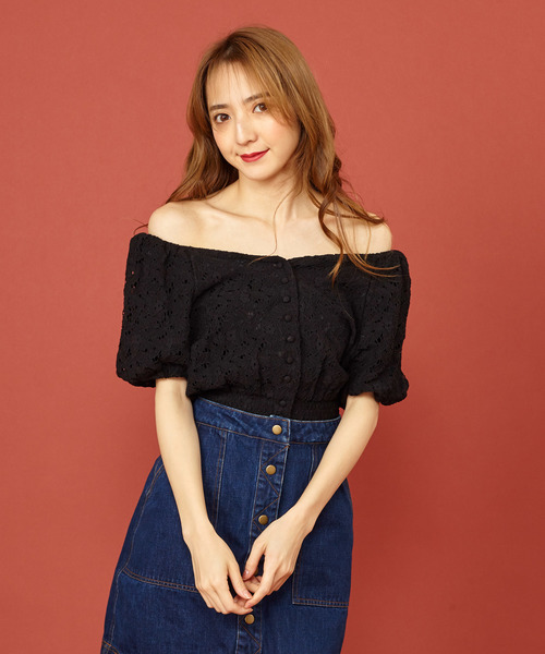 MIIA(ミーア)の「2WAYバルーンスリーブブラウス(シャツ/ブラウス・レディース・ブラック/オフホワイト/ピンク・FREE)」の1枚目の写真