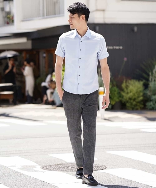 MICHEL KLEIN HOMME (ミッシェルクランオム)の「シャツ(クールマックス レノクロス)(シャツ/ブラウス・メンズ・ライトブルー/ブラック/ネイビー/ブルーグリーン・46/48/51)」の14枚目の写真