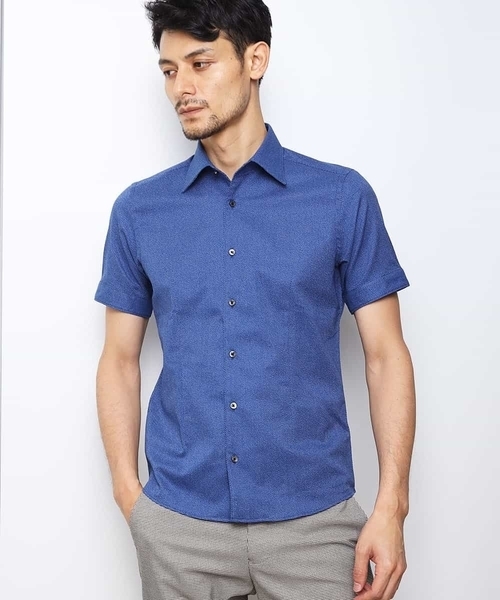 MICHEL KLEIN HOMME (ミッシェルクランオム)の「シャツ(クールマックス レノクロス)(シャツ/ブラウス・メンズ・ライトブルー/ブラック/ネイビー/ブルーグリーン・46/48/51)」の19枚目の写真