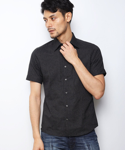MICHEL KLEIN HOMME (ミッシェルクランオム)の「シャツ(クールマックス レノクロス)(シャツ/ブラウス・メンズ・ライトブルー/ブラック/ネイビー/ブルーグリーン・46/48/51)」の2枚目の写真