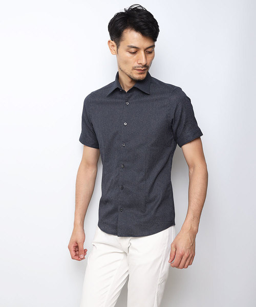 MICHEL KLEIN HOMME (ミッシェルクランオム)の「シャツ(クールマックス レノクロス)(シャツ/ブラウス・メンズ・ライトブルー/ブラック/ネイビー/ブルーグリーン・46/48/51)」の9枚目の写真