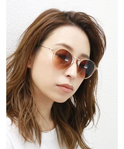 Ungrid（アングリッド）の「クリアフレームサングラス（サングラス・レディース・ブラウン/グレー/ブルー・FREE）」の3枚目の写真