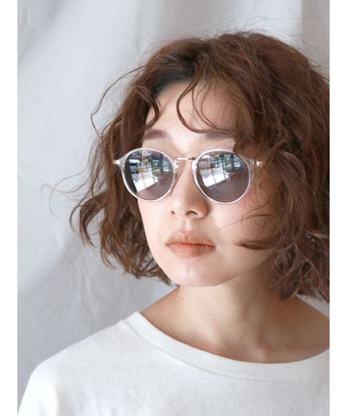 Ungrid（アングリッド）の「クリアフレームサングラス（サングラス・レディース・ブラウン/グレー/ブルー・FREE）」の2枚目の写真